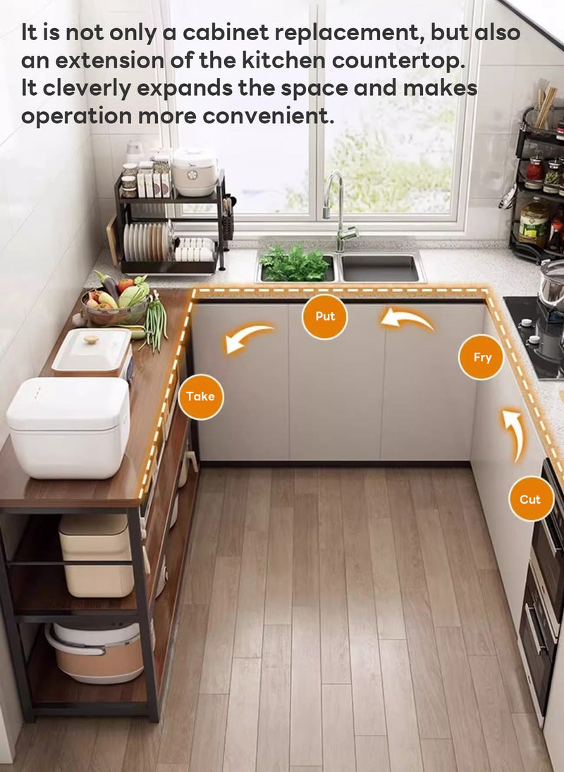 Sharpdo Kitchen Rack, Floor Storage Rack for Home Use, Cutting Table, Workbench, Storage Rack, Microwave Oven Storage Rack - Image 4