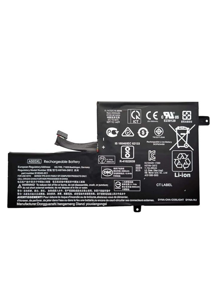 Terabyte AS03XL HSTNN-DB7Z ASO3XL HSTNN-IB7W 918669-855 918340-1C1 484170-001 Laptop Battery Replacement for Hp Chromebook 11 G5 EE TPN-Q151 Serie Notebook(11.1V 44.95Wh 4050mAh) - Image 1