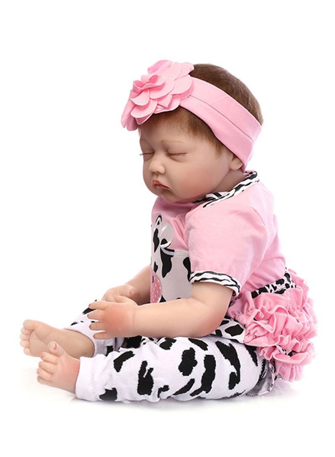 XiuWoo Reborn Baby Doll With Plush Cuddling Toy Soft Touch Like Real 22Inch 22inch - Image 2