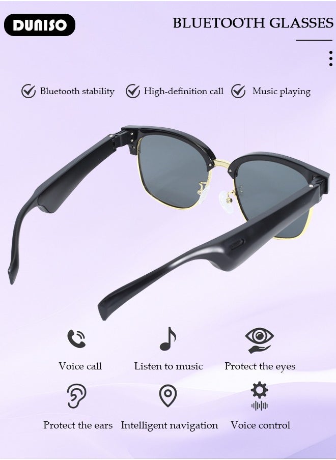 DUNISO Smart Bluetooth Glasses Earphones,Bluetooth Audio Sunglasses,  Sunshine Bluetooth Sunglasses,Bluetooth 5.0 Audio Glasses ,Open-Ear Audio for Driving, Cycling, Outdoor Sports for Women and Man  - Image 3