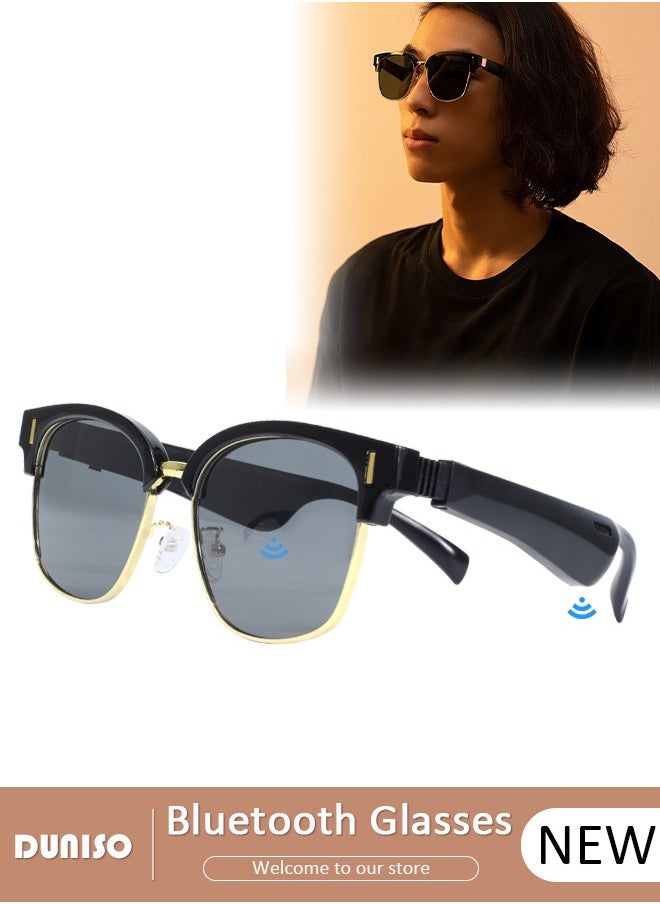 DUNISO Smart Bluetooth Glasses Earphones,Bluetooth Audio Sunglasses,  Sunshine Bluetooth Sunglasses,Bluetooth 5.0 Audio Glasses ,Open-Ear Audio for Driving, Cycling, Outdoor Sports for Women and Man  - Image 1