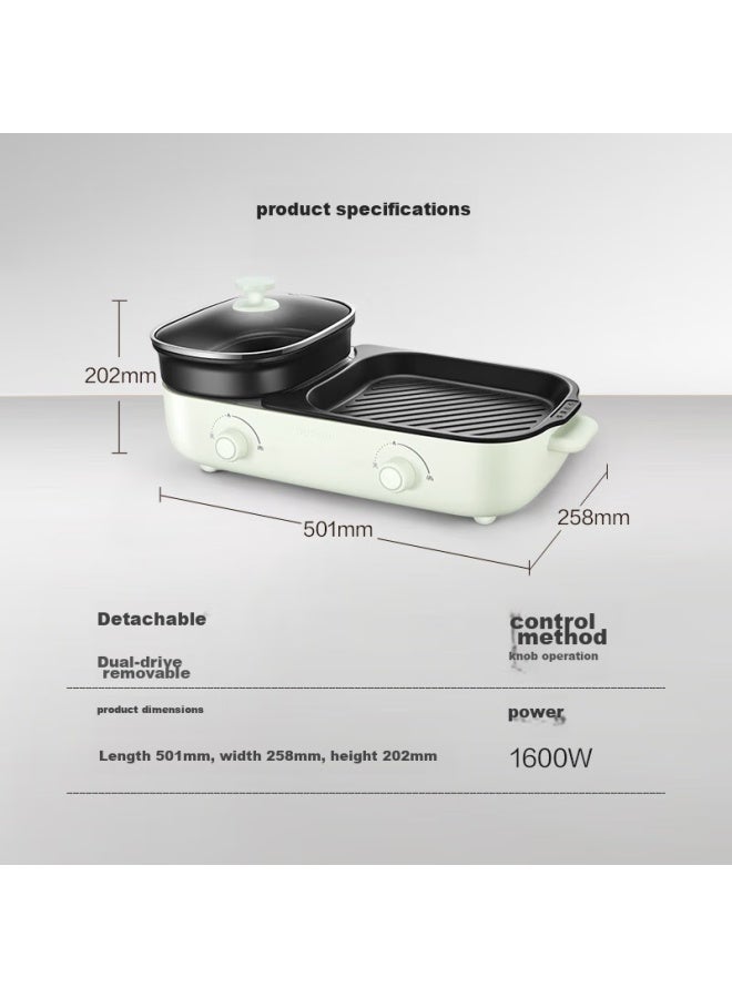 Supor Electric Grill And Hot Pot, Multi-functional Grill And Hot Pot Combo, Home Electric Meat Grill, Electric Barbecue Grill Gj4525s832 - Image 1