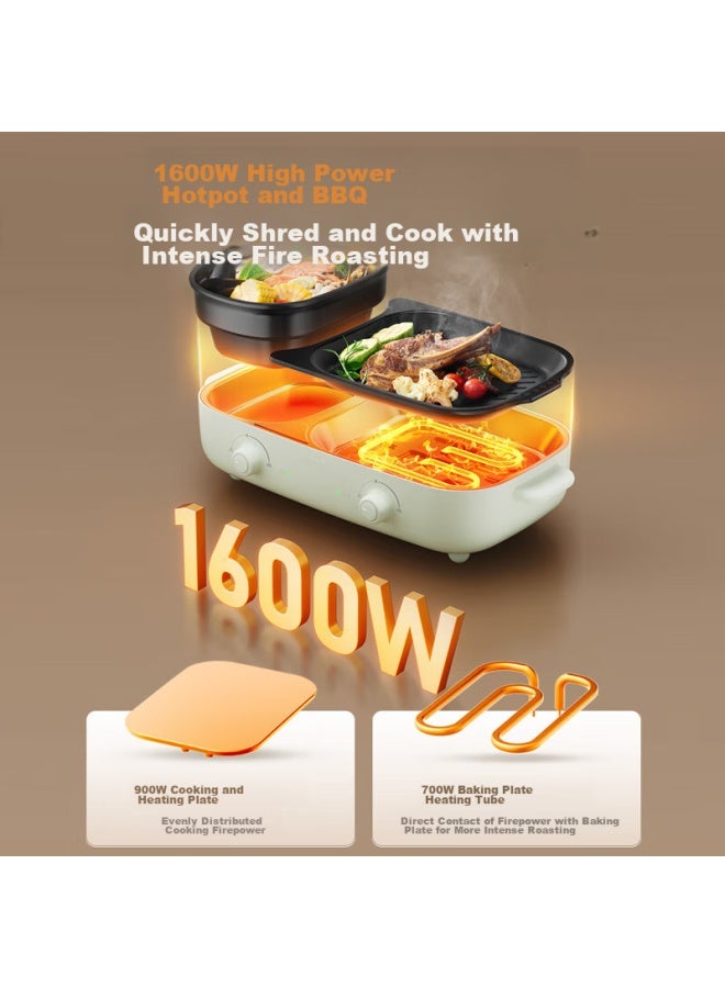 Supor Electric Grill And Hot Pot, Multi-functional Grill And Hot Pot Combo, Home Electric Meat Grill, Electric Barbecue Grill Gj4525s832 - Image 4