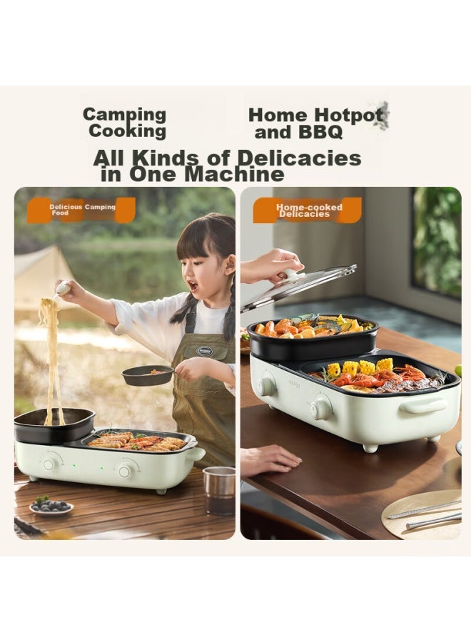 Supor Electric Grill And Hot Pot, Multi-functional Grill And Hot Pot Combo, Home Electric Meat Grill, Electric Barbecue Grill Gj4525s832 - Image 2