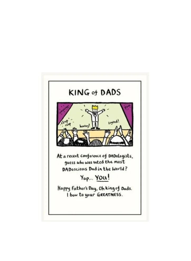 Pigment King Of Dads Greeting Card