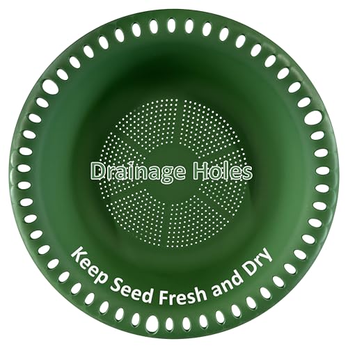 Grjoprt Hanging Bird Feeder Tray with Drainage Holes for Outside, Rugged Recycled Plastic Wild Bird Feeding Station (10 inch, Green) - Image 2