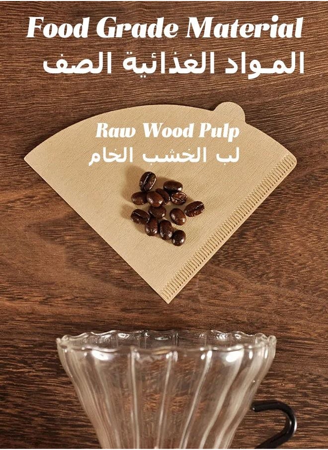 ميتويو - 40 قطعة من ورق ترشيح القهوة - فلتر قهوة على شكل حرف V - صب فوق القهوة - لمنقط V60 - مناسب لكوب أو كوبين - Image 1