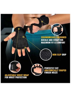Anmi Gym Gloves, With Built-In Wrist Be Suitable For Gym Fitness -XL  - Image 2