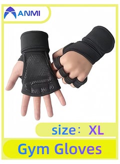 Anmi Gym Gloves, With Built-In Wrist Be Suitable For Gym Fitness -XL  - Image 1