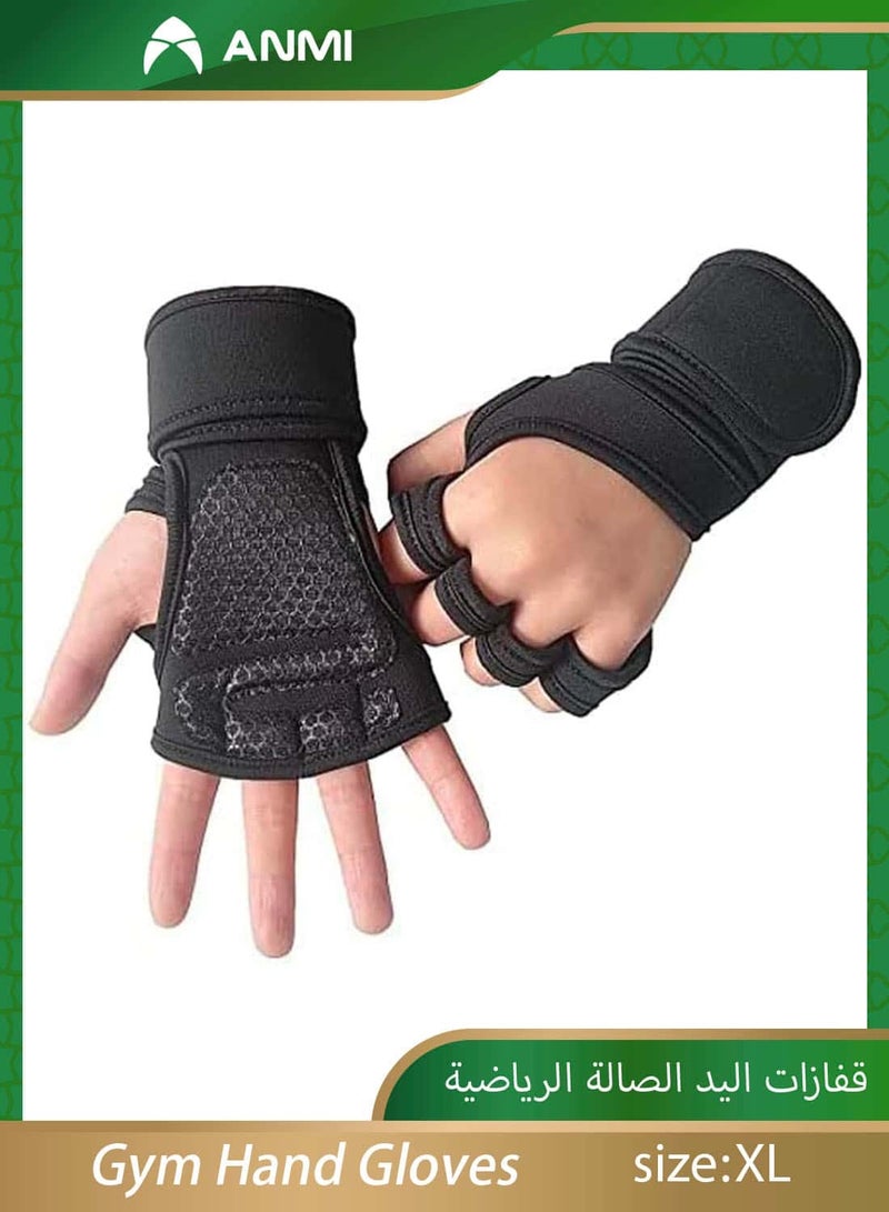 Anmi Gym Hand Gloves With Built-In Wrist Be Suitable For Gym Fitness -XL - Image 1
