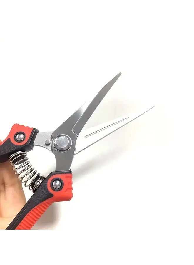 1pc Ergonomic Stainless Steel Pruning Scissors Comfort Grip Garden Shears - Image 3