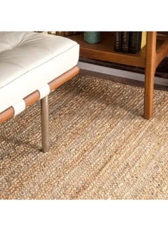 Boho Handmade rug with palm borders