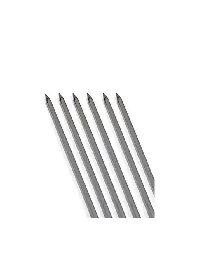 AL KHAYAM - Al khayam Green Home Professional Restaurant BBQ Stainless Steel Skewers Flat Extra Long 24'' Inch 2 MM Thickness for Seekh Kebab Tandoori BBQ Brazilian BBQ Made in India 15 MM Wide, Set of 12 - Image 1