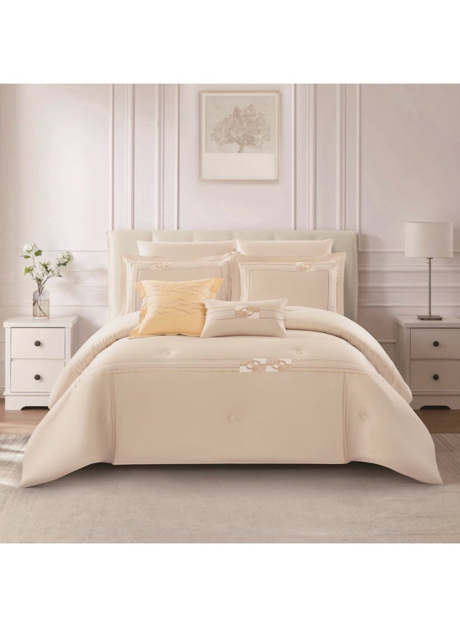 LEVORE Luxury 100% cotton summer bedspread set  suitable for king size beds, 8 pieces, 250 stitch count. - Image 1