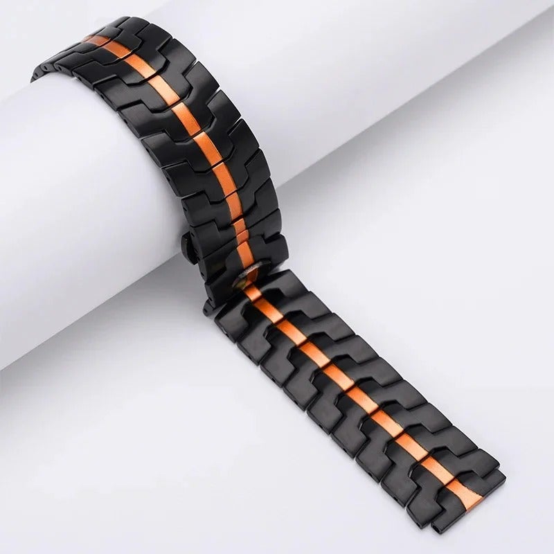 Eraysun Chic Stainless Steel Watch Band for Samsung Watch - 20mm 22mm Replacement Strap - Image 1