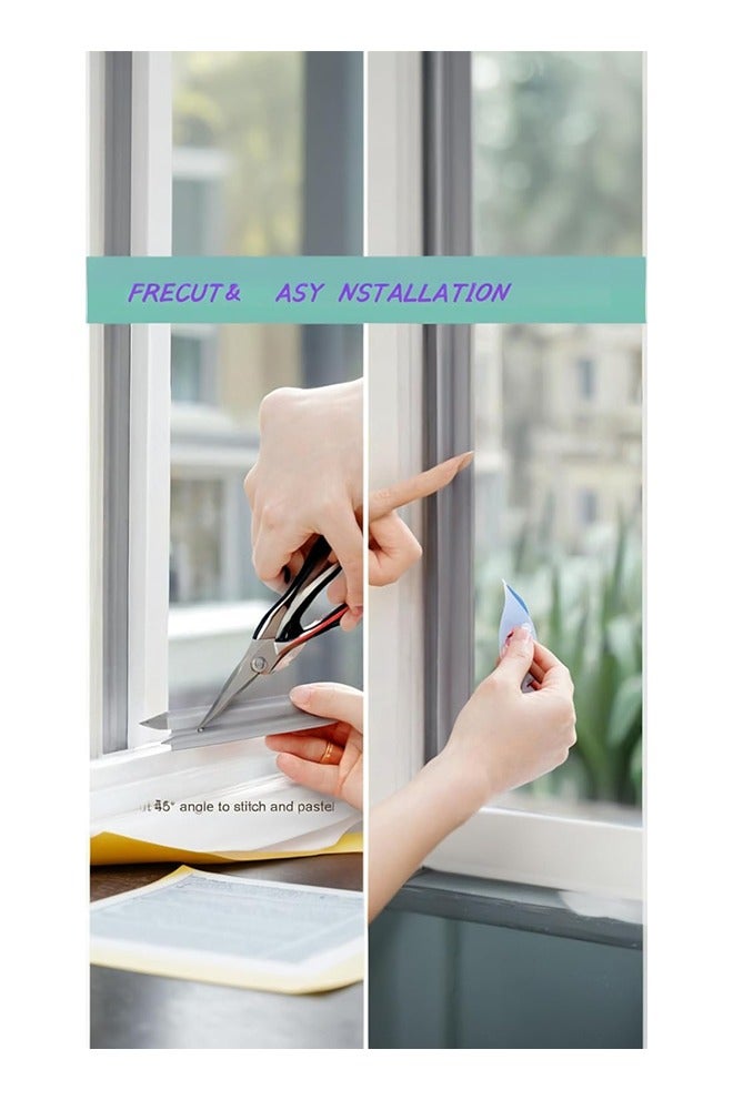 تودي جي هو 197 بوصة / 5M نافذة تجريد الطقس الباب ختم الشريط ، مسودة سدادات لأسفل الأبواب ، تجريد الطقس اللاصق الذاتي ، عزل النافذة للشتاء ، عازل صوتي مضاد للاصطدام (197 بوصة / 5M ، رمادي) - Image 3