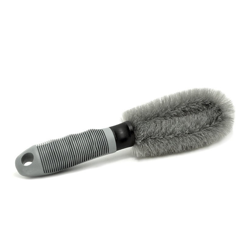 Generic Car tire brush car wheel hub steel ring cleaning brush cleaning car long hair soft hair brush tool long handle brush Straight brush