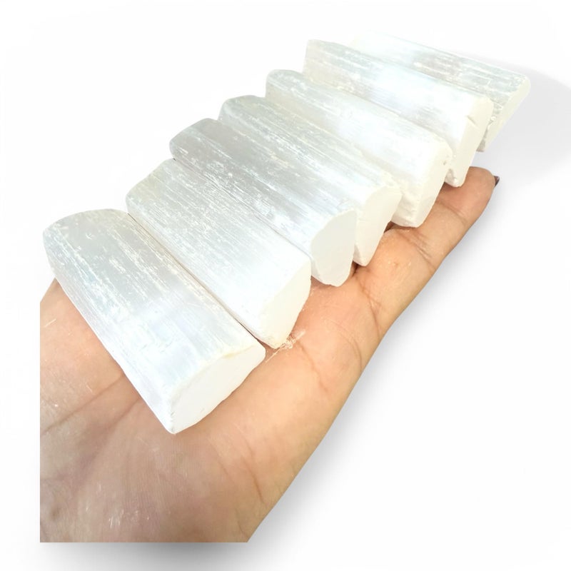 Pachamama Essentials Selenite Healing Stone Crystal Stick for Healing Reiki Metaphysical Energy Drawing 225 Long 3 Stick