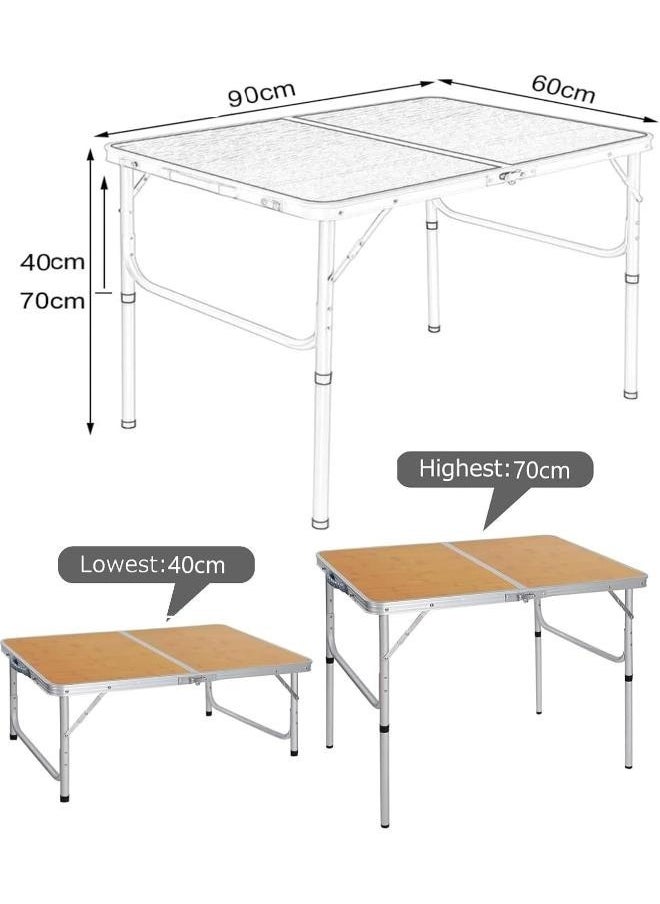 60*90cm Camping Table Outdoor White Folding Adjustable Aluminum Lightweight Picnic Table for Indoor Kitchen Dinner Catering Buffet and Garden - pzsku/ZDFA611BA9053964344C8Z/45/_/1735205638/2e4de15a-41b4-45da-9820-d21ef609d6e9