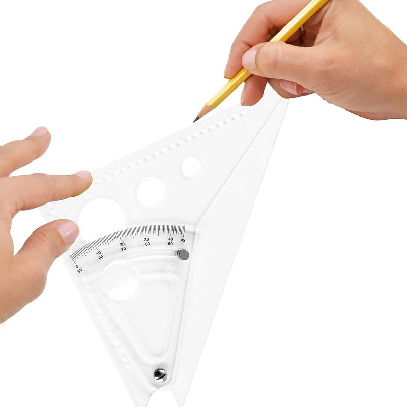 Westcott 8-Inch Adjustable Triangle Scale with Inner Graduations and Circular Openings - Image 5