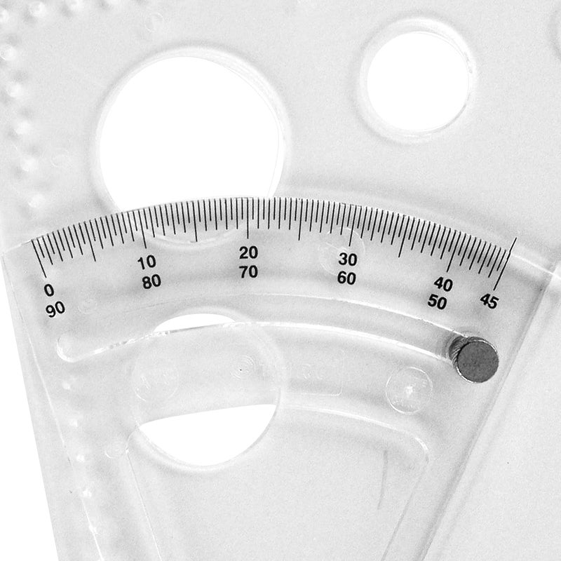 Westcott 8-Inch Adjustable Triangle Scale with Inner Graduations and Circular Openings - Image 3