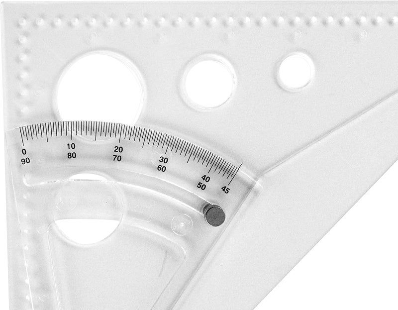 Westcott 8-Inch Adjustable Triangle Scale with Inner Graduations and Circular Openings - Image 2