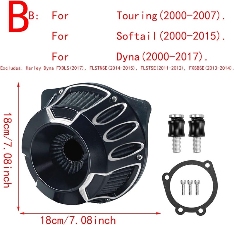 Wivplex Motorcycle CNC Air Cleaner Intake Filter - Image 2