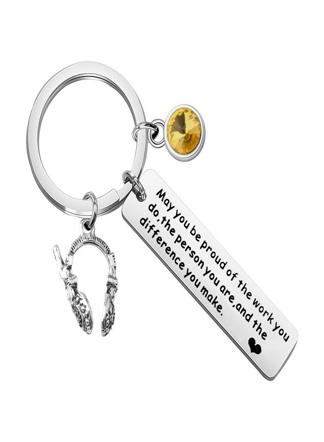 SEIRAA Dispatcher Gifts Thin Gold Line Gift 911 Operators Dispatcher Appreciation Gift Keychain EMT Medical Alerts Jewelry (Dispatcher Keychain) - Image 1