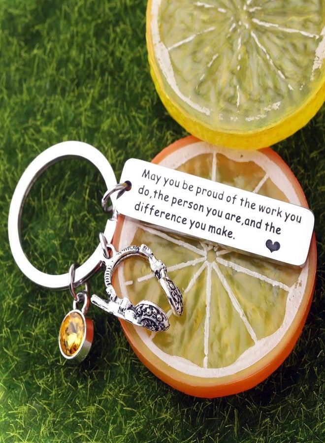 SEIRAA Dispatcher Gifts Thin Gold Line Gift 911 Operators Dispatcher Appreciation Gift Keychain EMT Medical Alerts Jewelry (Dispatcher Keychain) - Image 4