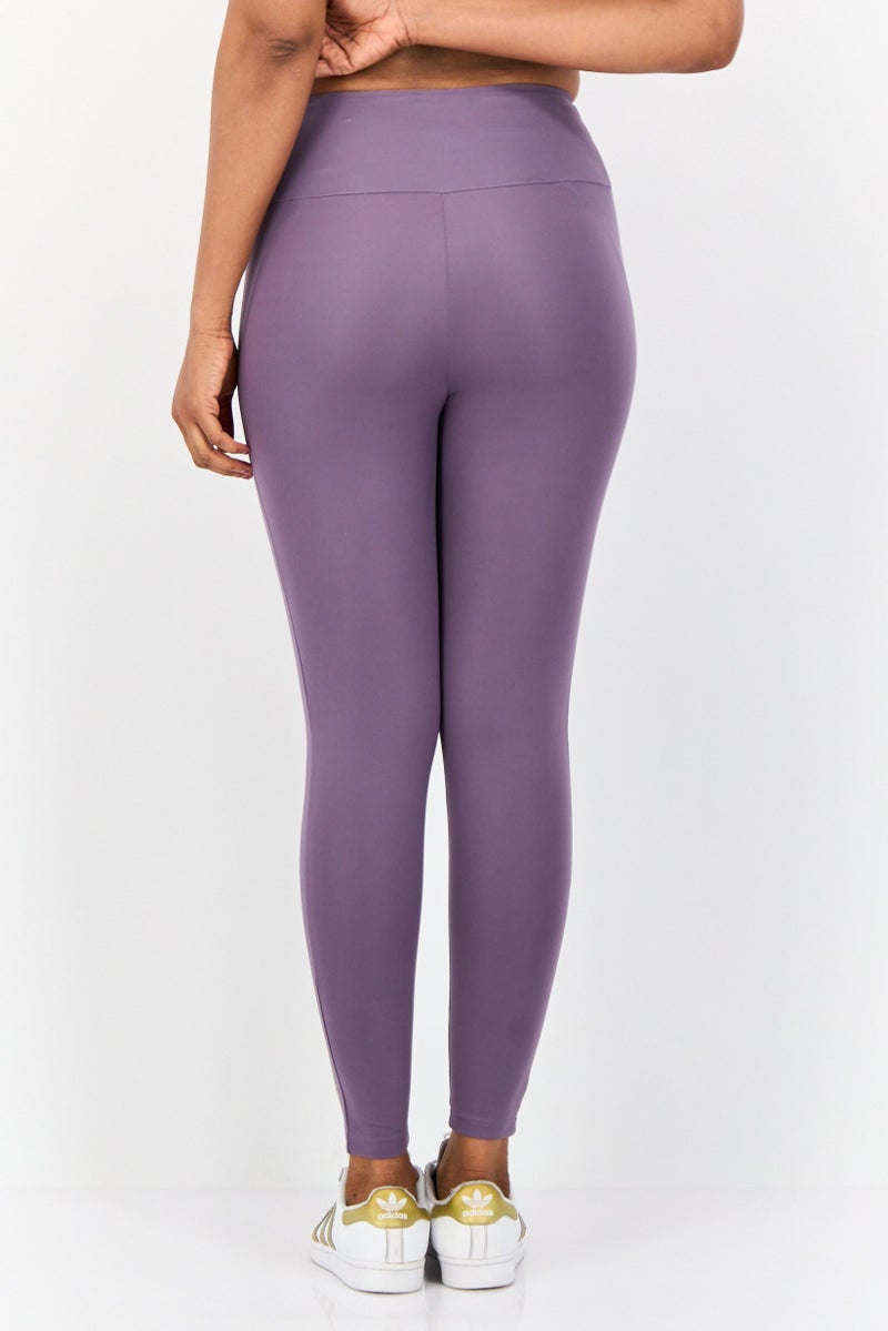 Adidas Women Sportswear Fit Brand Logo Yoga Leggings, Purple - Image 4