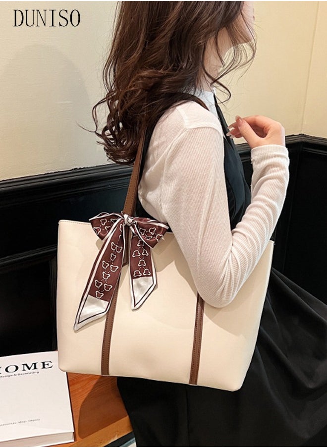 DUNISO - Women's Shoulder Tote Bag Faux Leather Handbag for Women Large Capacity Messenger Fashionable Travel Shoulder Bag for Ladies Girls College Students - Image 1