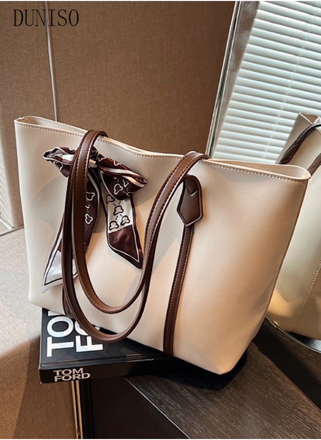 DUNISO - Women's Shoulder Tote Bag Faux Leather Handbag for Women Large Capacity Messenger Fashionable Travel Shoulder Bag for Ladies Girls College Students - Image 1
