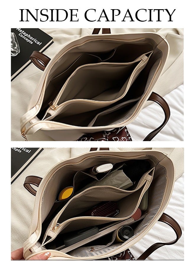 DUNISO - Women's Shoulder Tote Bag Faux Leather Handbag for Women Large Capacity Messenger Fashionable Travel Shoulder Bag for Ladies Girls College Students - Image 1