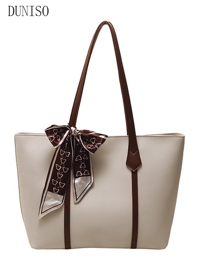 DUNISO - Women's Shoulder Tote Bag Faux Leather Handbag for Women Large Capacity Messenger Fashionable Travel Shoulder Bag for Ladies Girls College Students - Image 1