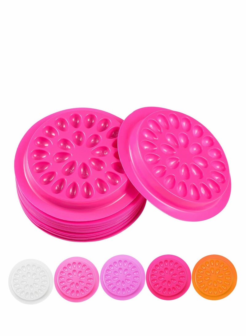 KASTWAVE Eyelash Glue Holder, 150 PCS False Lash Holder Flower Shape Pad Eyelashes Pallet Extension Tool, Multiple Colors - Image 1