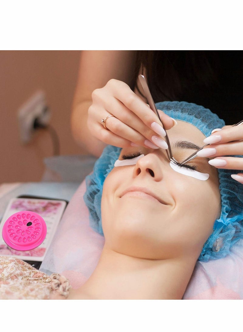 KASTWAVE Eyelash Glue Holder, 150 PCS False Lash Holder Flower Shape Pad Eyelashes Pallet Extension Tool, Multiple Colors - Image 5