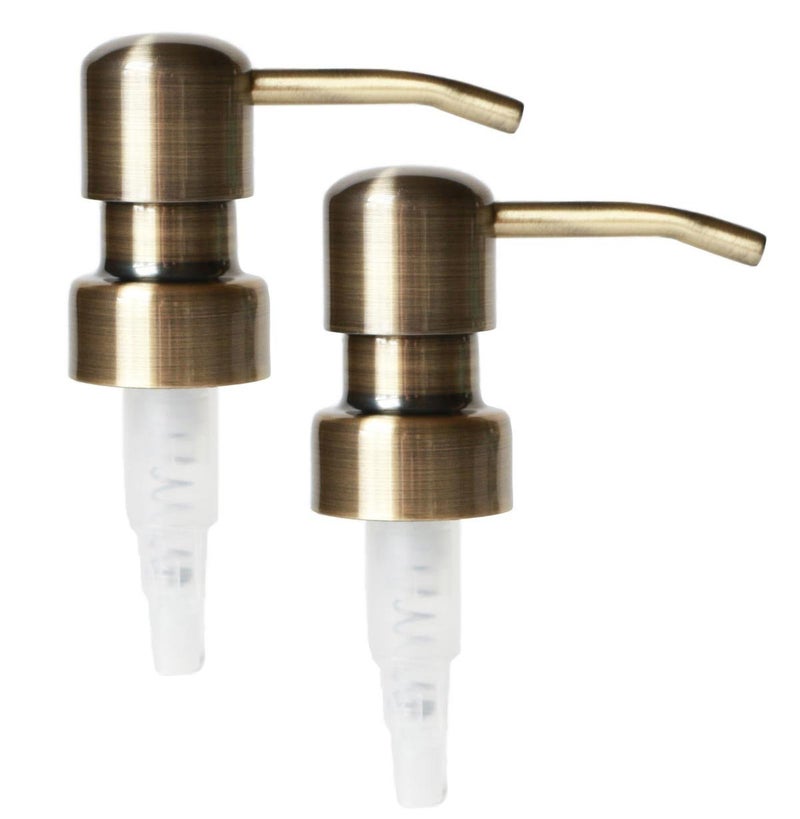 Jarmazing Products Brass Soap and Lotion Replacement Pump - Bird Head - Two Pack - Image 1