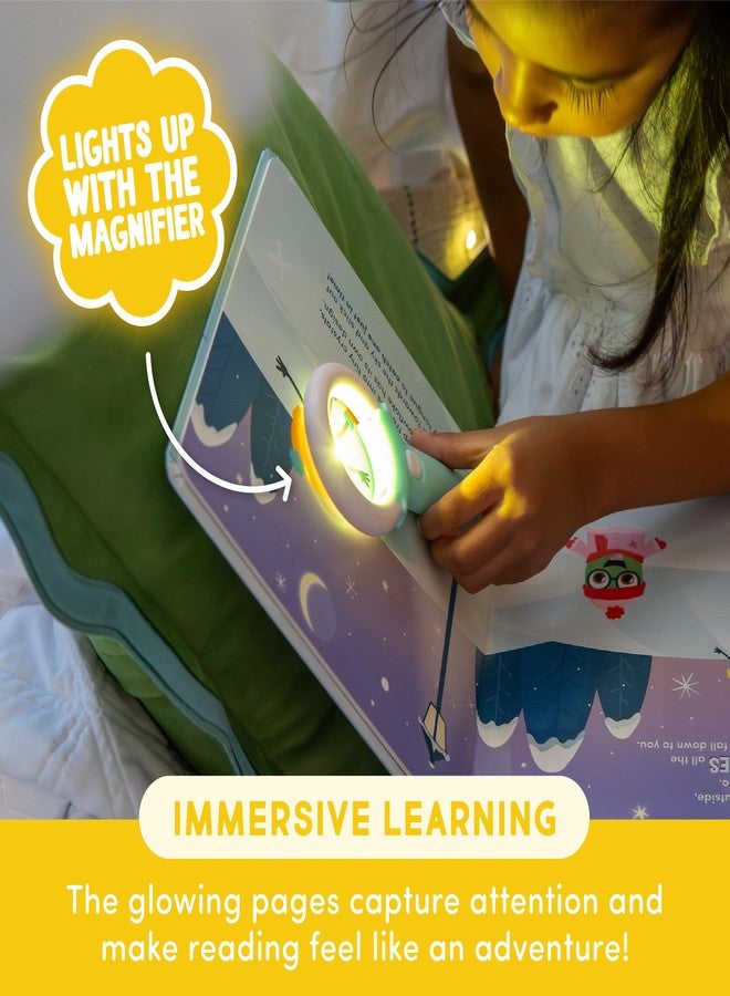 Glo Pals Alex Bath & Bedtime Bundle - Light Up Bath Toy with 1 Interactive Book, 2 Light Cubes & 1 Magic Magnifier - Toddler Bath Toys Set with Storybook Character - Educational Kids Bath Time Fun - Image 5
