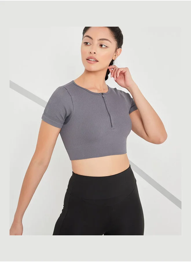 Styli Firm Support Short Sleeves Active Top