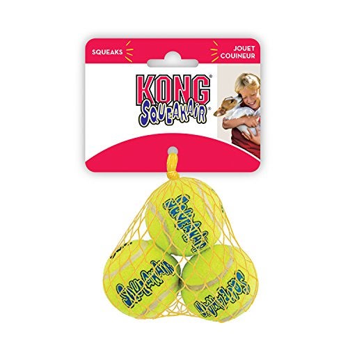 KONG - Squeakair® Balls - Dog Toy Premium Squeak Tennis Balls, Gentle on Teeth - for Small Dogs (3 Pack) - Image 4