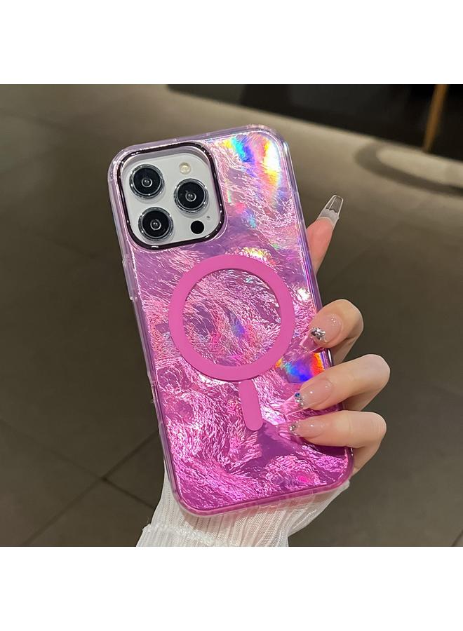 S-TOP Case For iPhone 14 Pro Plating Gradient Glacier Texture MagSafe Phone Case - Image 1