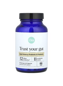 ORA Ora, Trust Your Gut, High Potency Probiotic & Prebiotic, 60 Capsules  - Image 1
