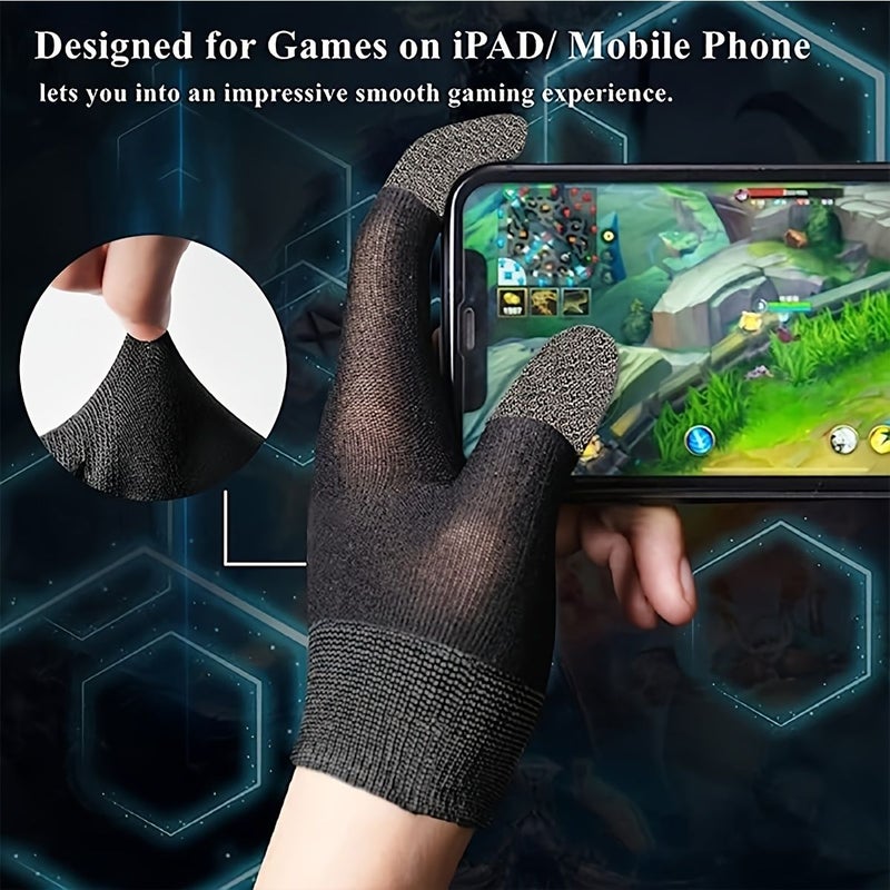 Ultra Thin Gaming Gloves Black for Sweaty Hands Breathable Touch Screen Compatible - Image 4