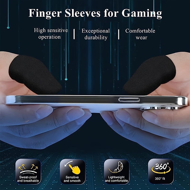 Ultra Thin Gaming Gloves Black for Sweaty Hands Breathable Touch Screen Compatible - Image 5