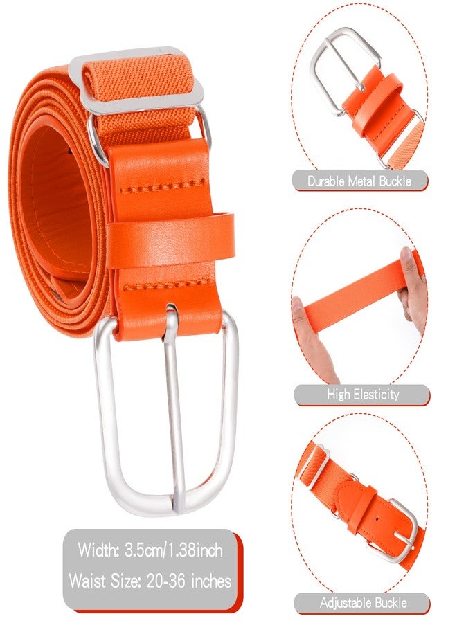 Dxhycc Youth Baseball Socks and Belt Combo Set Adjustable Softball Baseball Socks and Belt for Boys Girls, Orange - Image 3