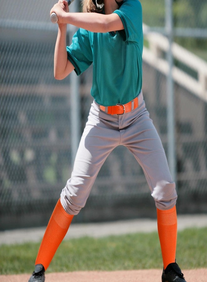 Dxhycc Youth Baseball Socks and Belt Combo Set Adjustable Softball Baseball Socks and Belt for Boys Girls, Orange - Image 5