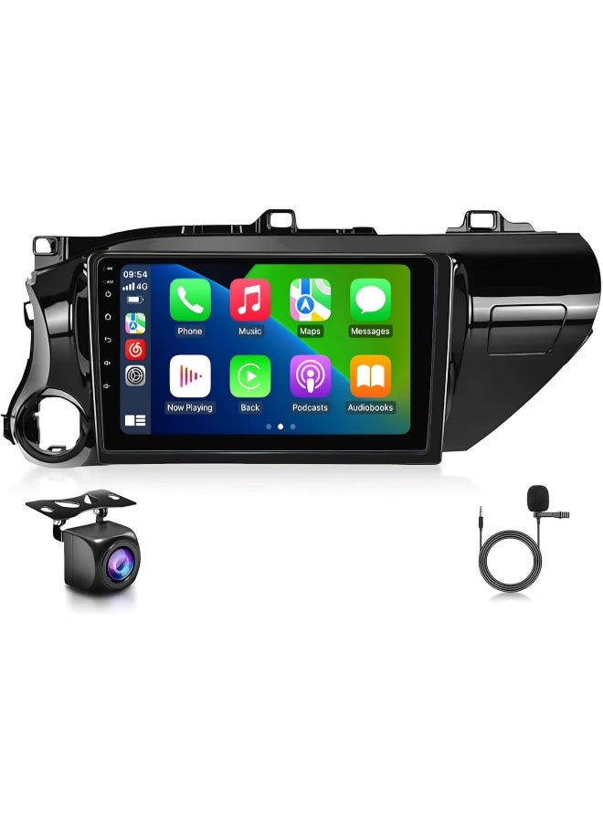 Vierex Fit Toyota Hilux Android Car Stereo Hilux 2015-2020 With Apple Carplay Android Auto Wireless AHD Camera Included Fast Interface Bluetooth WiFi DSP FM&AM (8+128GB Carplay 8CORE) - Image 1