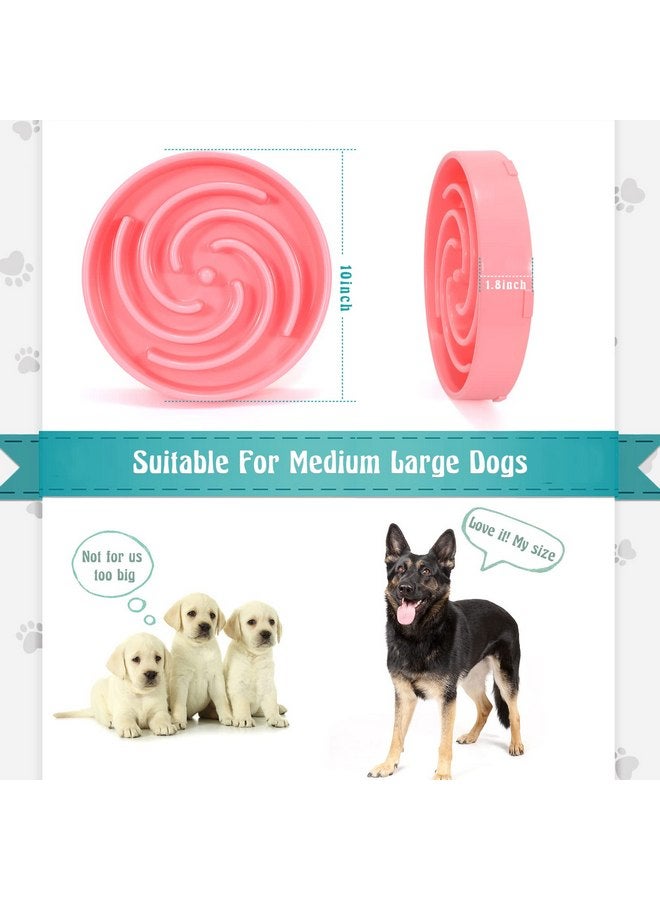 WHIPPY Slow Feeder Large Dog Bowls for Large Medium Dog Non Slip Maze Puzzle Bowl Pet Slower Food Feeding Dishes Interactive Bloat Stop Dog Bowl Preventing Choking Healthy Dog Bowl, Pink - Image 4