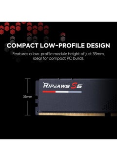 جي.سكيل ذاكرة عشوائية لسطح المكتب G.Skill Ripjaws S5 سعة 24 جيجابايت (1 × 24 جيجابايت) DDR5 5200 ميجاهرتز CL 40 - F5-5200J4040A24GX1-RS5K (أسود)  - Image 3