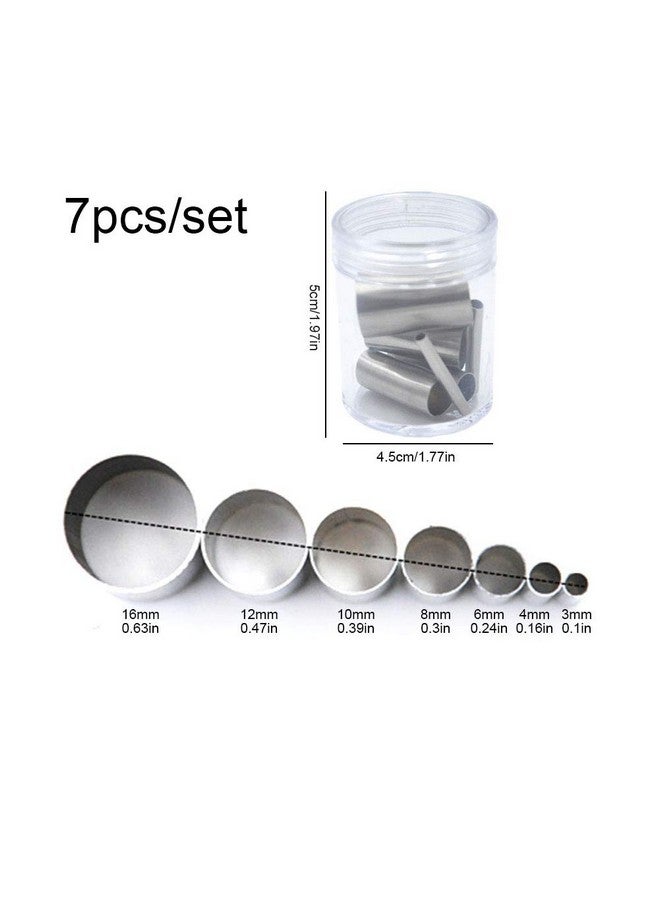 Vidillo Clay Cutters 7Pcs Hole Hollow Punch Cutter Set Stainless Steel Indentation Round Circle Shape Cutters Mold Ceramics Dotting Baking Mold Cutter Punch Tools For Clay Pottery Craft With Storage Case(B2) - Image 2